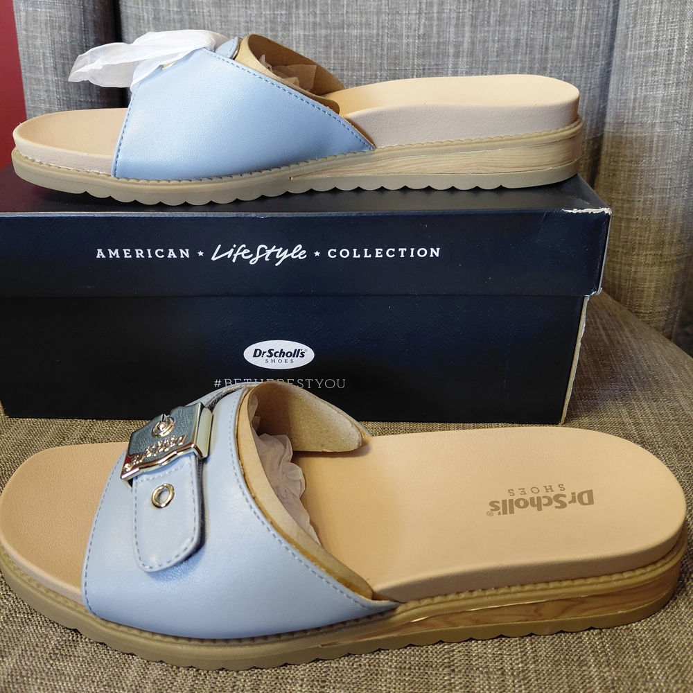Dr. Scholl's Women's Sky Blue Mules